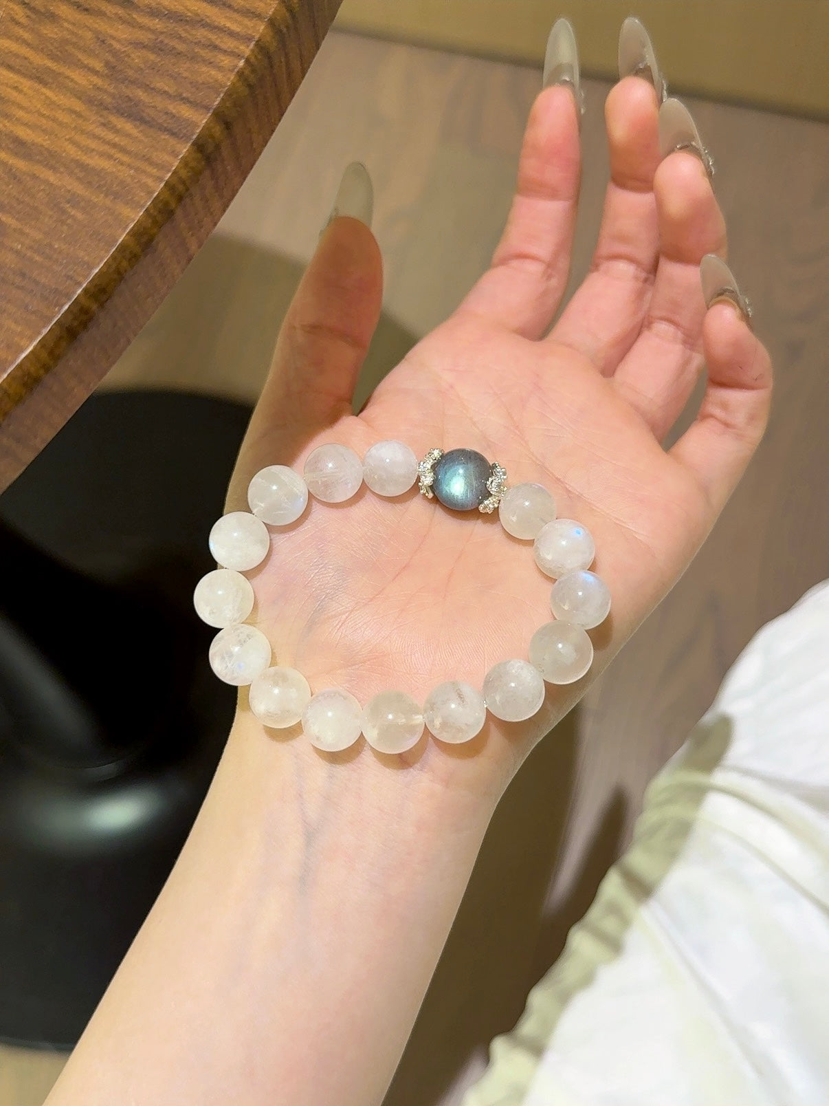 ▫️▪️ Blue Moonlight Grey Moonlight Bracelet
